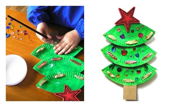 Paper Plate Christmas Tree Craft for Kids | Mud Mates