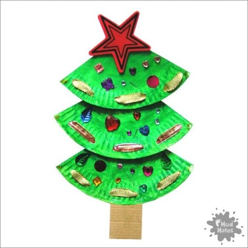 Paper Plate Christmas Tree Craft for Kids Mud Mates