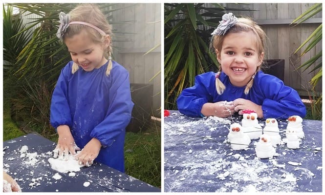 Winter Snow Dough Sensory Play