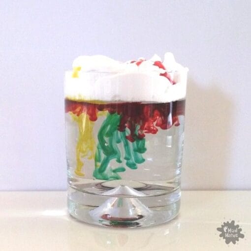 Shaving Cream Rain Clouds a fun, simple science experiment for kids