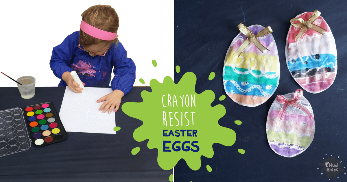 Crayon Resist Easter Eggs Eater Craft Activity for Kids
