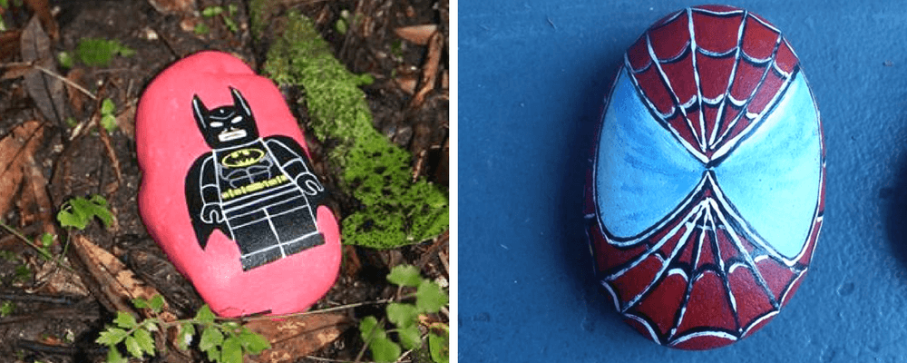 Superhero Painted Rocks