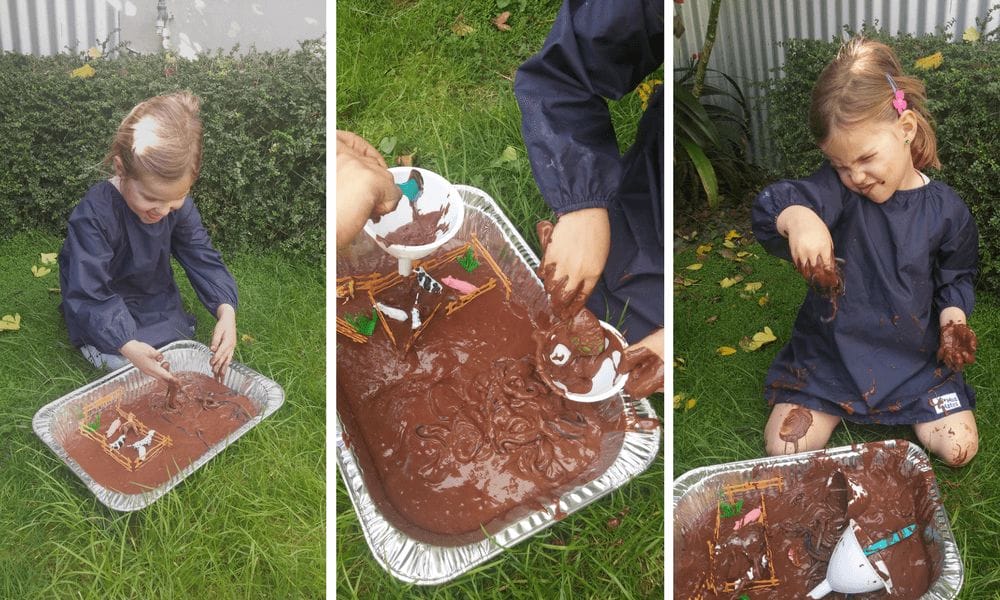 Edible Mud Messy Play for Kids