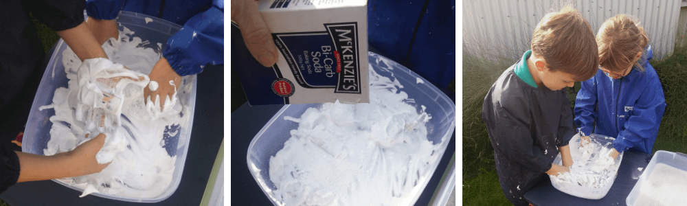Fizzing and Foaming Shaving Cream Car Wash