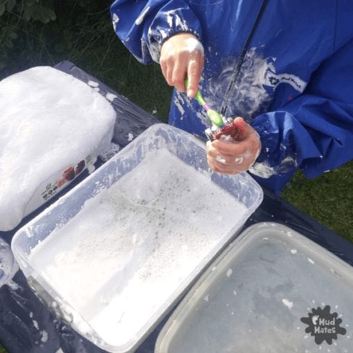 Fizzing Shaving Cream Car Wash Sensory Play Fun for Kids