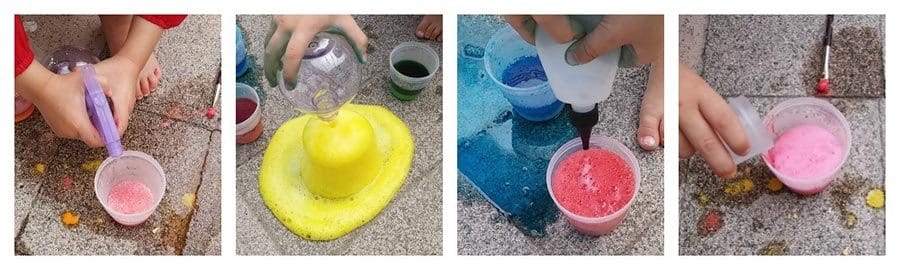 Baking Soda and Vinegar Eruptions 